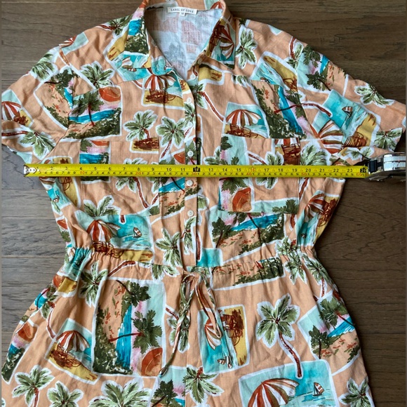 Label of Love Tropical Vacation Peach Printed Romper-Size XL - Picture 6 of 10